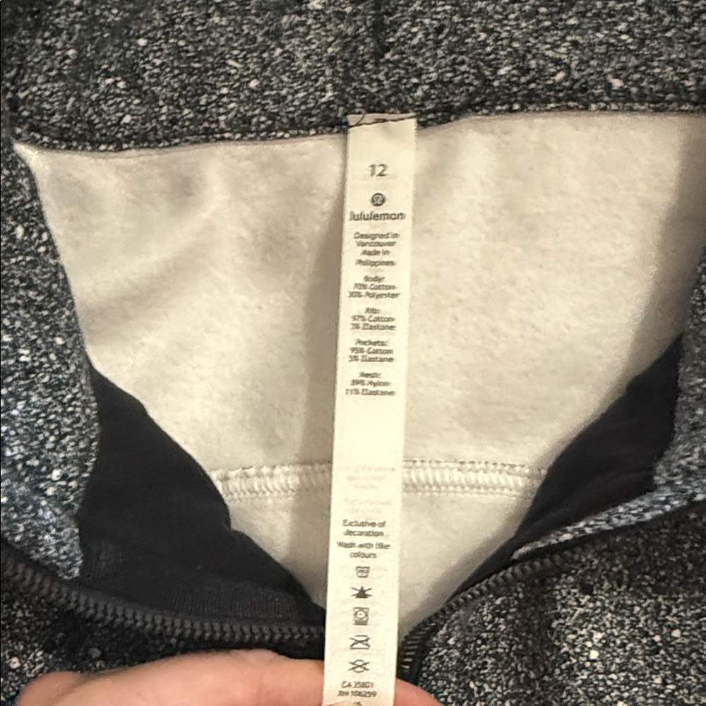 Lululemon Black and White speckled scuba IV Jacket full zip hoodie NEW 12 NWT - Picture 7 of 10